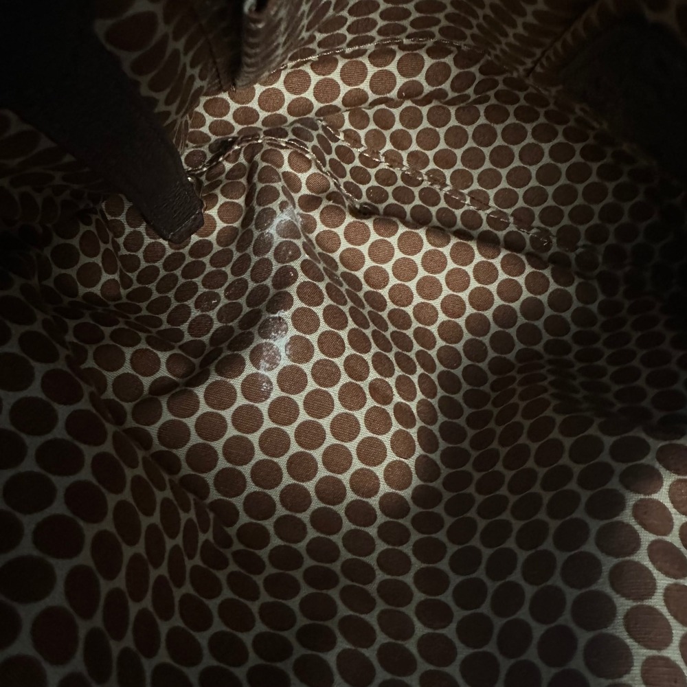 Brighton Straw Crossbody Bag Brown Faux Croc Leather Trim Heart Accents Boho Y2K - Picture 7 of 11